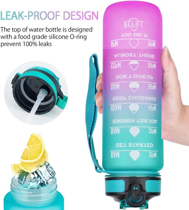 Image du produit ASMI Gourde anti-fuite avec design dégradé 1000 ml (1 l)