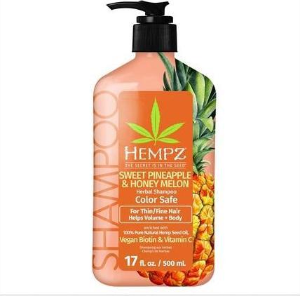 Image du produit Hempz Shampooing à la biotine ananas doux et melon miel pour la croissance des cheveux minces et fins (Shampoing liquide)