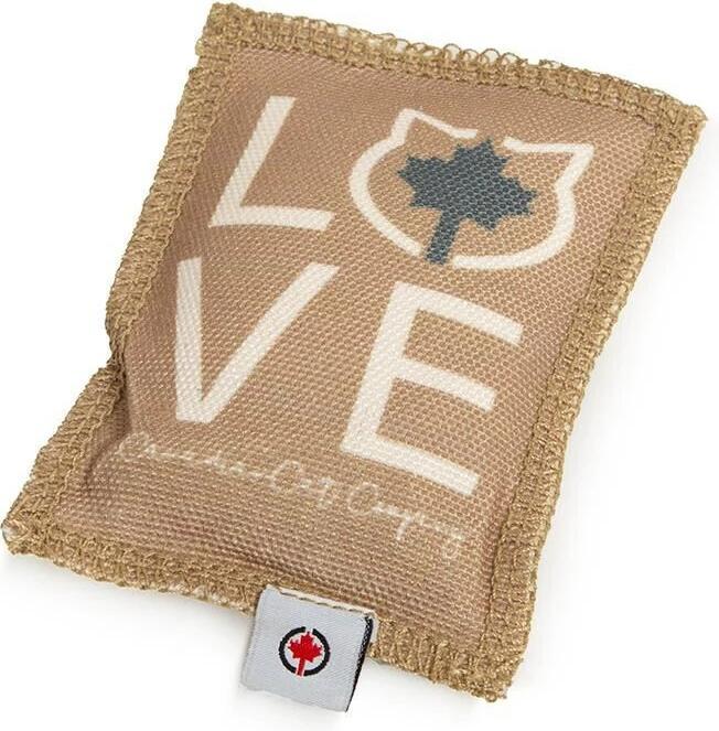 Image du produit CanadianCat Jouet pour chats coussin de jeu Love, brun (Jouet à balle chat)