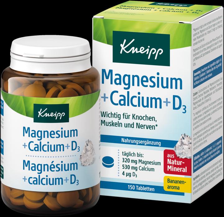Immagine prodotto Kneipp Magnesio naturale + calcio e vitamina D3 (150 Pezzo/i, Pillole)