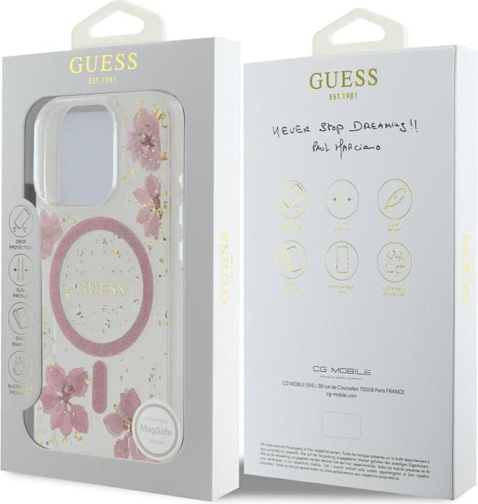 Produktbild Guess Hard Case With Resin Flowers Design (Apple iPhone 16 Pro Max)