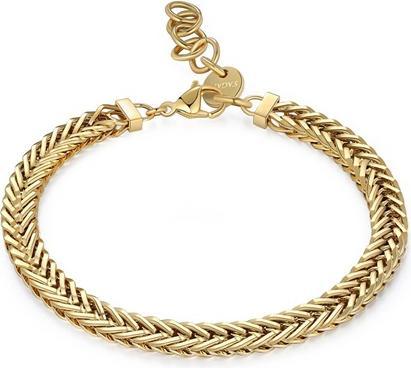 Sagapo S'Agapo Men's Gold Plated Ripple Bracelet Srp53