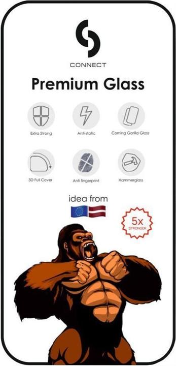 Image du produit Connect iPhone 16 Corning Gorilla Glass Anti-Static 3D Full Cover 10X Stronger (1 pièce(s), Apple iPhone 16)