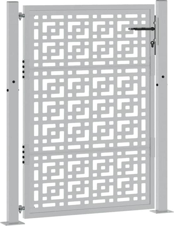 Produktbild VidaXL Gartentor 105x130 cm Wetterfester Stahl Kreuz-Design Zauntor