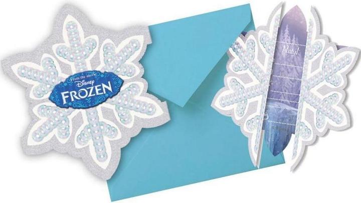Produktbild Disney Frozen Schneeflocken Einladungen (6er Pack)