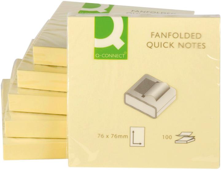 Image du produit Q-Connect Papillons adhésifs Z-Quick Notes jaune (76 x 76 mm)