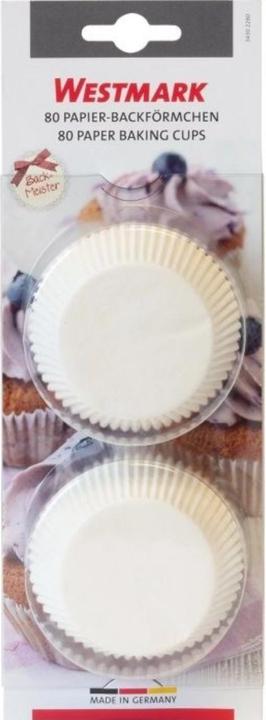 Produktbild Westmark 80 Muffin Papier-Backförmchen, weiss (7.50 cm)