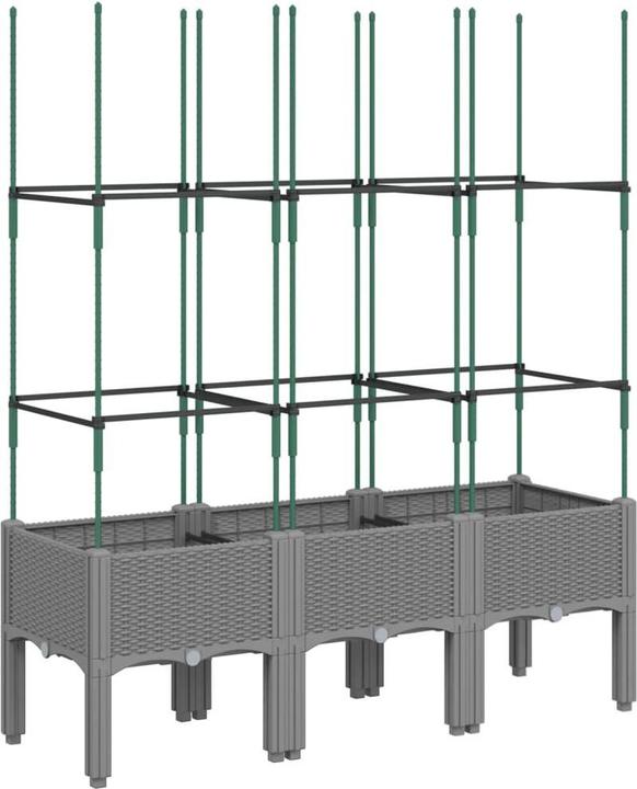 Produktbild VidaXL Pflanzkübel mit Rankgitter PP