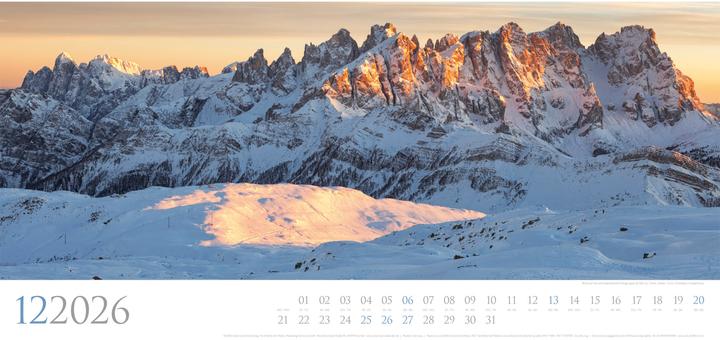Produktbild Dolomiten Kalender 2026 (66 x 33 cm, Harter Einband, Deutsch)