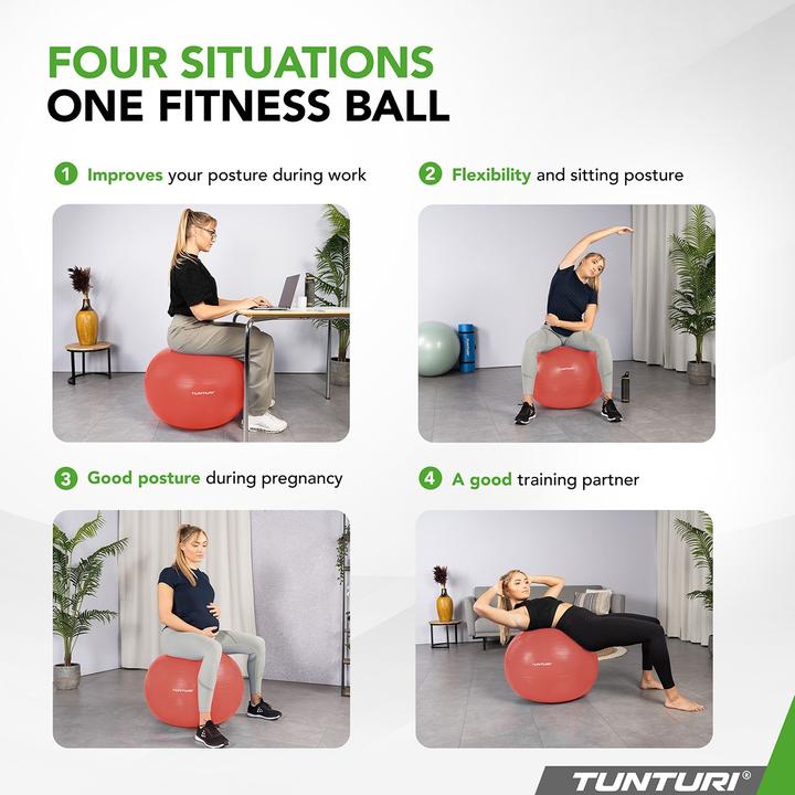 Produktbild Tunturi Gym Ball - Fitnessball reissfest ABS 65 cm Orange (65 cm)