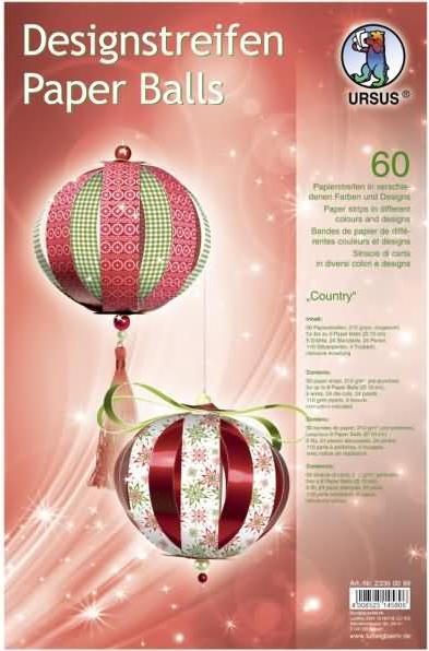 Produktbild Ursus Bastelset Designstreifen Paper Balls Country