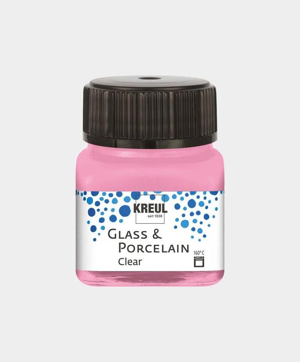 Actual product image Kreul Glass & Porcelain Clear, porcelain and glass paint (Rose, 20 ml)