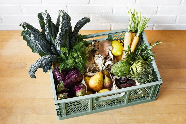 Actual product image 3 Sprouts Folding crate large green (43 x 29 x 16 cm)