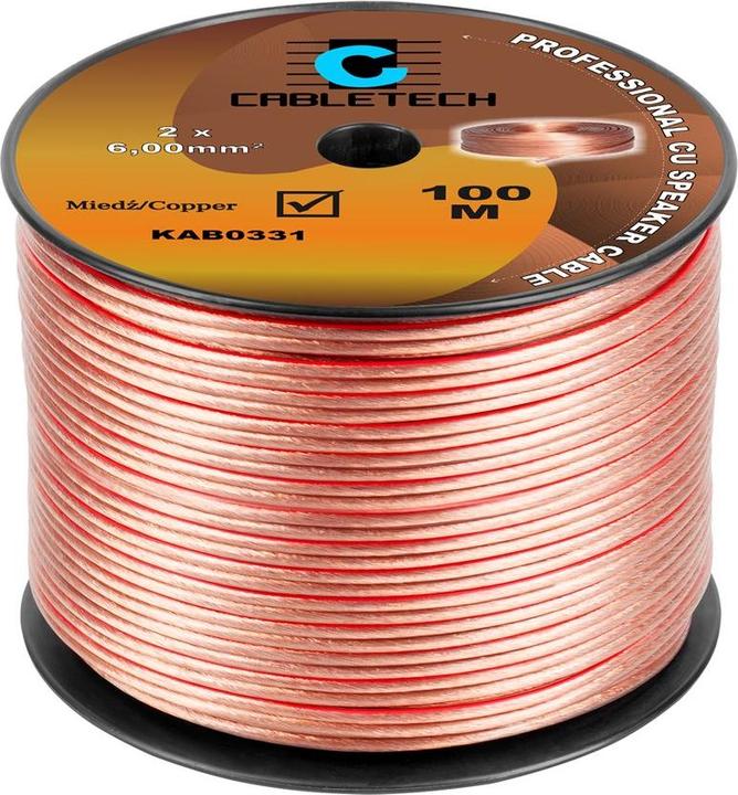 Image du produit Cabletech Câble de haut-parleur 6mm 100m (0.27 m)