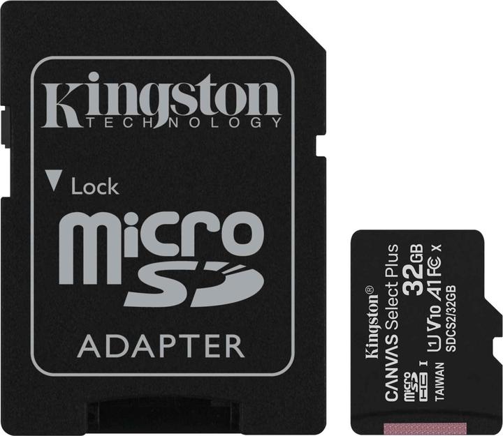 Kingston Canvas Select Plus (32 Go, microSDHC, U1, UHS-I)