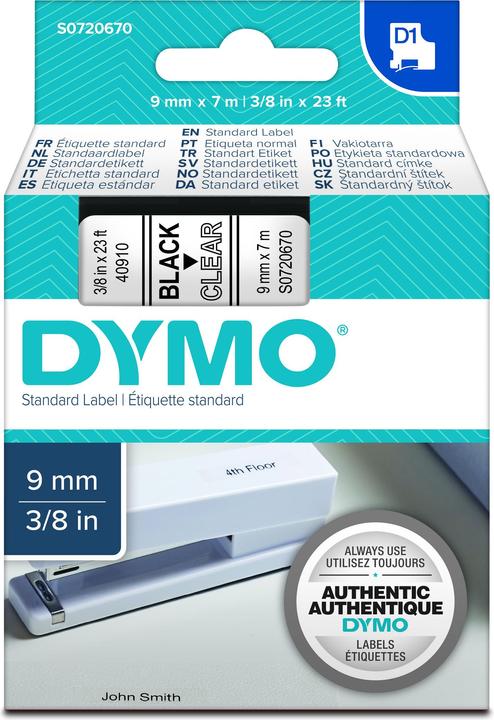 Immagine prodotto Dymo S0720670 Nastro standard (0.90 cm, Nero)