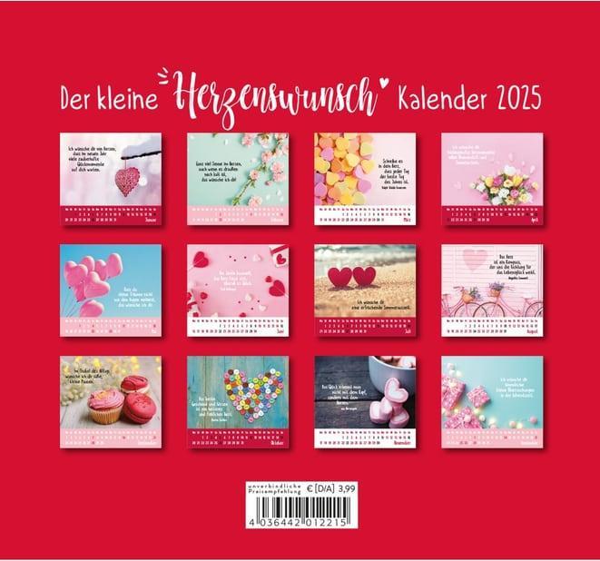 Produktbild Der kleine Herzenswunschkalender (12 x 12 cm, Weicher Einband, Deutsch)