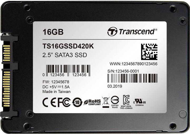 Actual product image Transcend SSD420K (16 GB, 2.5")