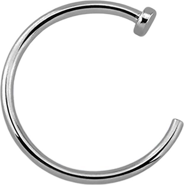 Star Piercing Nasenring offen silber (ohne Messing, Titan G23)