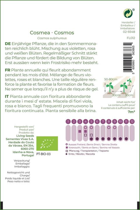Produktbild Living Seeds Cosmea (Blumensamen)