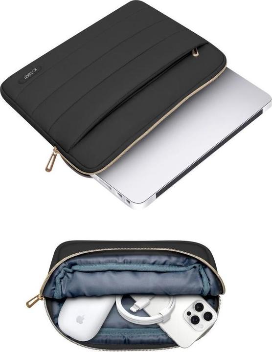 Immagine prodotto Tech-Protect Puffy Laptop Sleeve 13-14" with accessory pouch - Black (14")