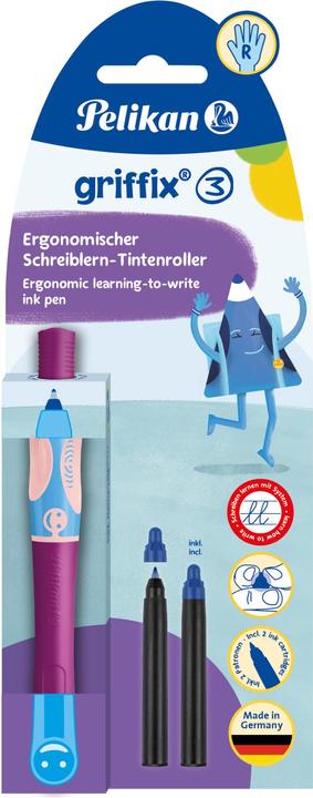 Image du produit Pelikan griffix stylo à encre Sweet Berry pour droitiers, stylo d'apprentissage de l'écriture ergonomique (Baies sucrées, 1 x)