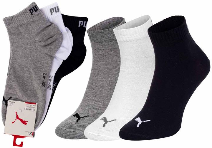 Produktbild Puma Unisex Quarter Plain 3p (3er Pack, 39 - 42)