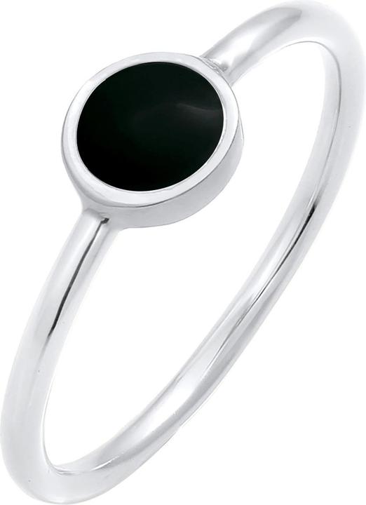 Image du produit Elli Bague Solitaire Empilage Émail 925 Argent (58, Argent 925)