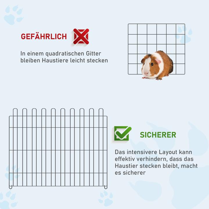 Produktbild PawHut Freilaufgehege für Hasen, Kaninchen und Hundewelpen