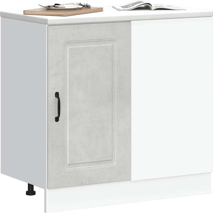 Image du produit VidaXL Élément bas de cuisine Kalmar Gris béton Bois composite Élément bas d'évier (86 x 46 x 81,5 cm)