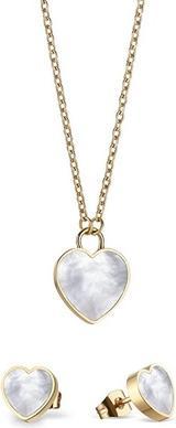 Bering Arctic Symphony Romantic Gold Plated Jewelry Set 431-715-Gold (Necklace. Earrings)