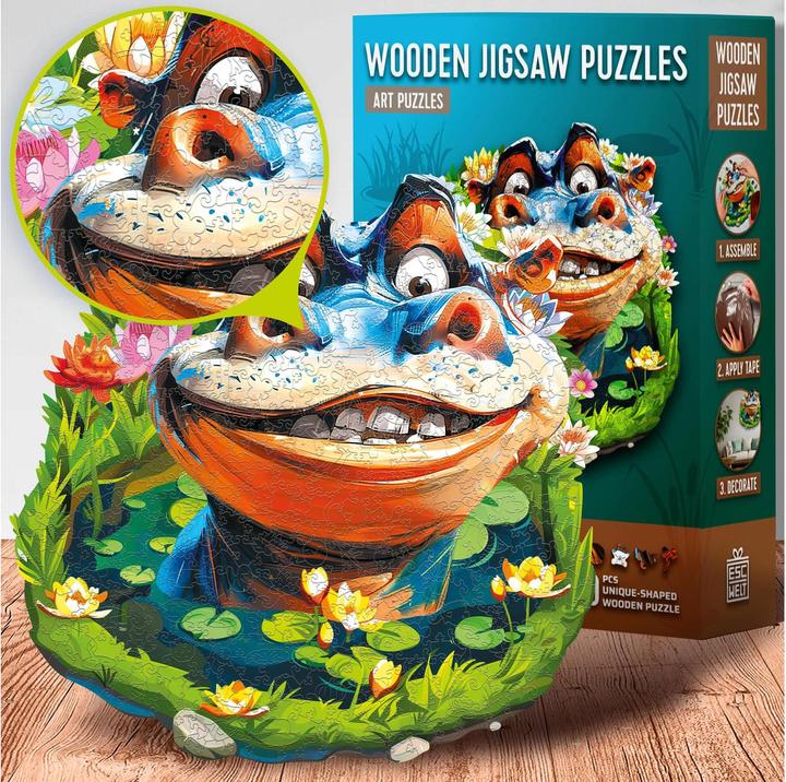 Produktbild Escape Welt Hippo (200 Teile) - Holzpuzzle (200 Teile)