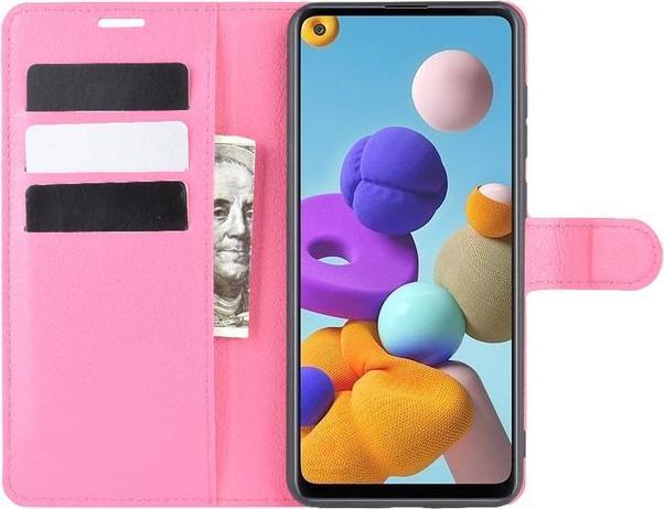 Actual product image MU Classic Litchi Leather Bookcover Series (Samsung Galaxy A21s)