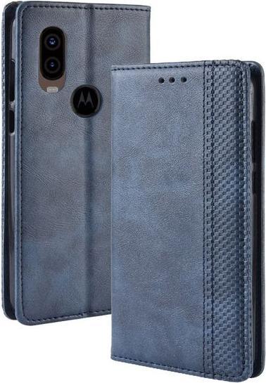 Produktbild MU Style Vintage Style Leder Bookcover Hülle (Motorola One Vision)