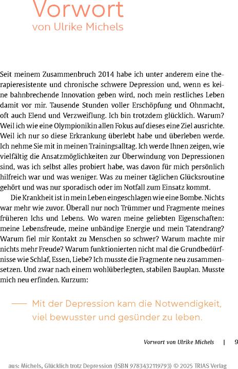 Actual product image Michels:Glücklich trotz Depression (German, Ulrike Michels, 2025)