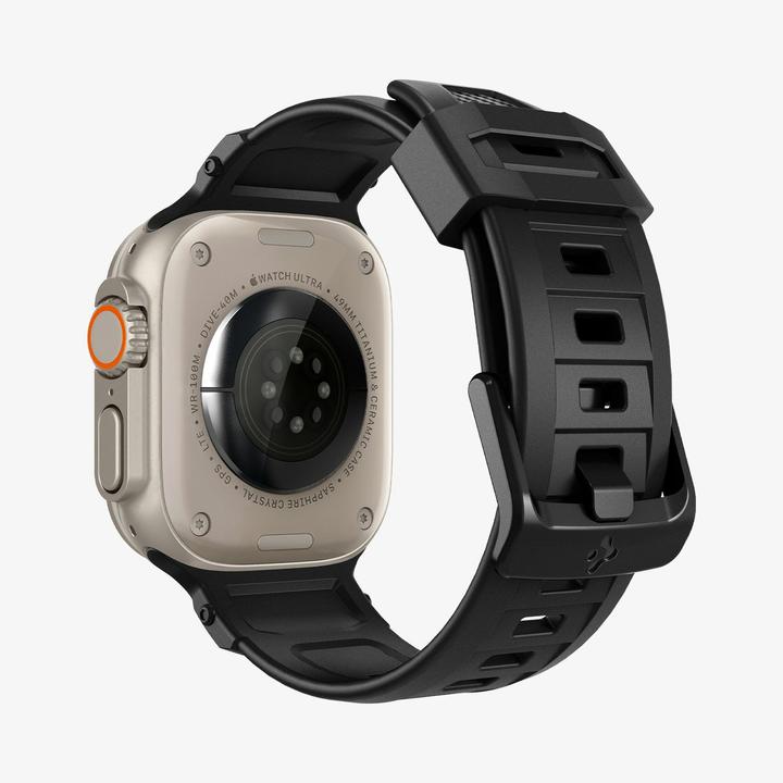 Productafbeelding Spigen Rugged Ultra Band Apple Watch 4/5/6/7/8/9/SE/Ultra/Ultra 2 42/44/45/49mm czarny/matzwart A (Thermoplastisch polyurethaan (TPU))