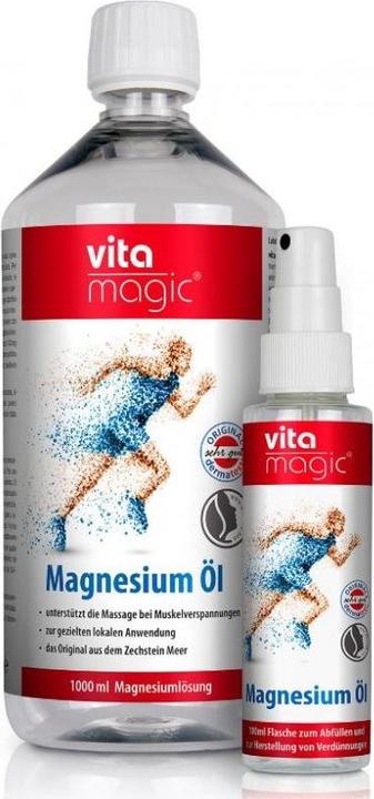 Produktbild Zechstein vitamagic Magnesium Öl Set Spray Nachfüllflasche 1 lt + Leerflasche 100ml Öl (1000 ml)