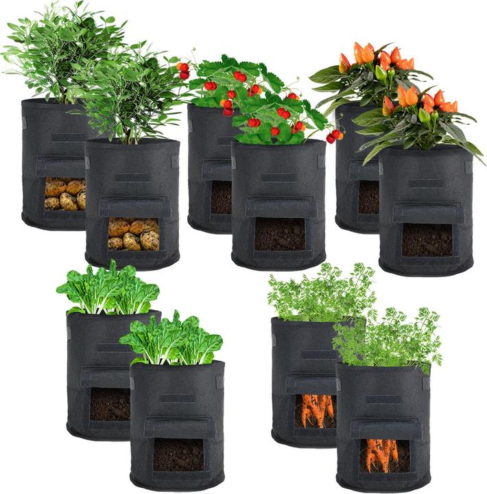 Image du produit Casativo Sacs de croissance pour plantes, lot de 10 (20 cm)