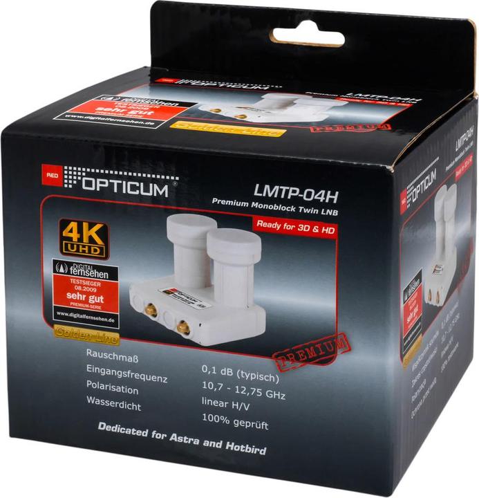 Actual product image Opticum Monoblock Twin Astra-Hotbird (Twin LNB, 40mm)