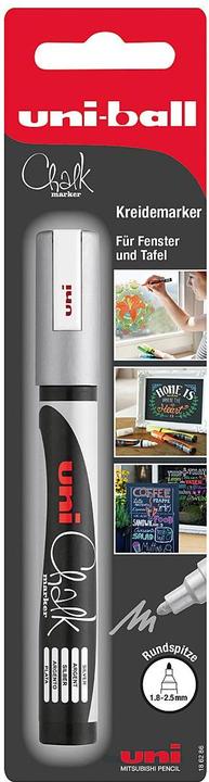 Produktbild Uni-ball Kreidemarker 'Chalk PWE-5M' (Silber, 2.50 mm, 5 x)