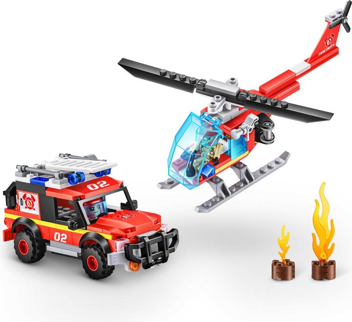 Actual product image Zuru Max City 265-part fire engine