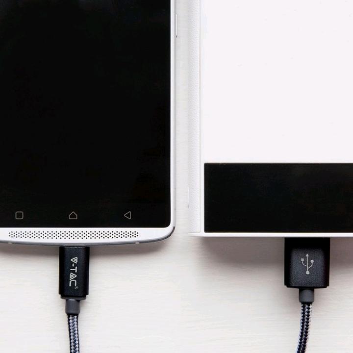 Actual product image V-TAC VT5334 1m Type C USB Cable Black Platinum Series (1 m, USB 2.0)