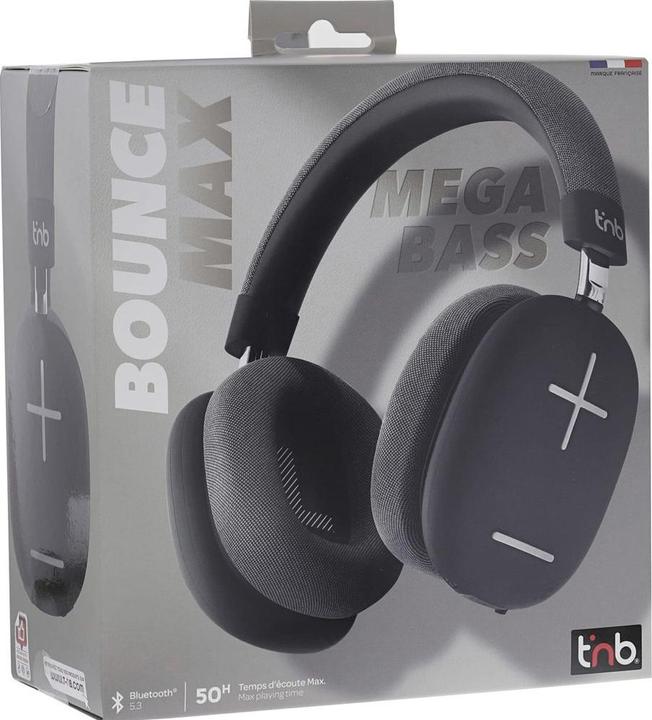 Image du produit T'nB Casque Micro Bluetooth Bounce Max (Noir) (ANC, 50 h, Filaire)