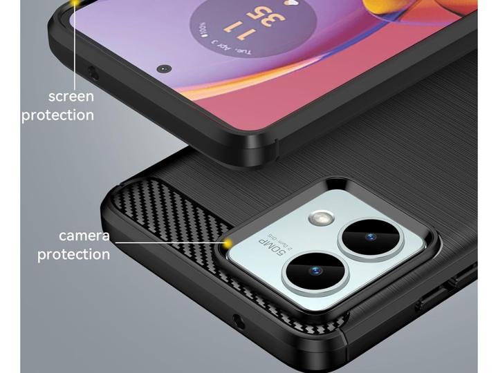 Produktbild Screenguard Motorola Moto G84 5G Hülle Carbon Brushed Soft TPU (Motorola Moto G84)