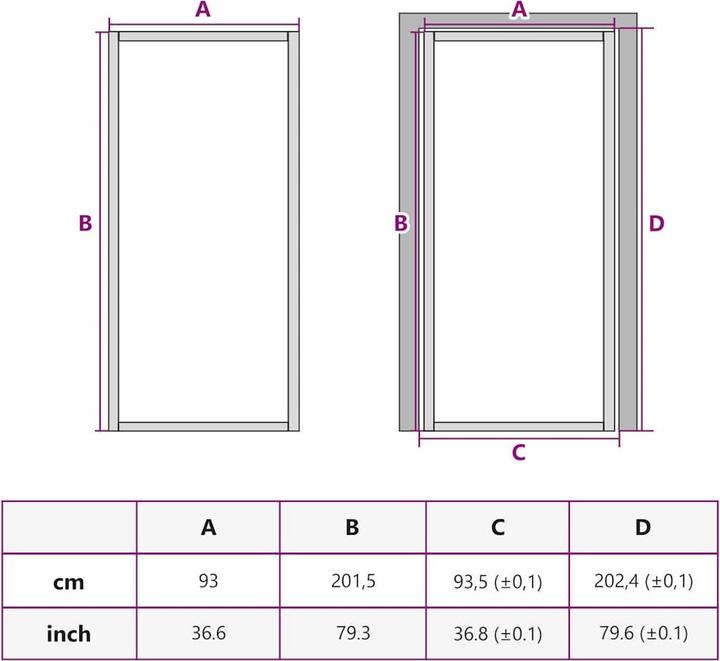 Produktbild Diverse Hardware Innentür ESG Glas und Aluminium 93x201,5 cm Schwarz