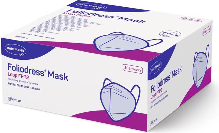 Actual product image Foliodress Mask FFP2 Loop white (50 pcs) (FFP2, 50 x)