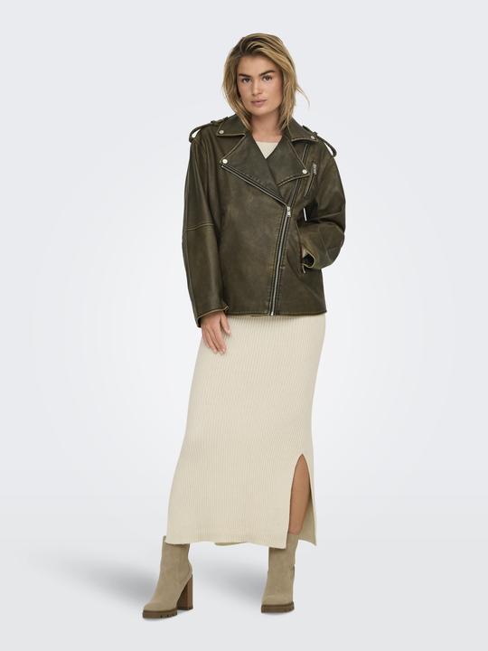 Image du produit Only Col en bande Veste de motard Veste en cuir synthétique (S)