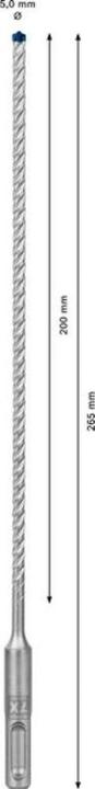 Actual product image Bosch Professional Zubehör EXPERT SDS plus-7X hammer drill, 5 x 200 x 265 mm (5.0 mm)