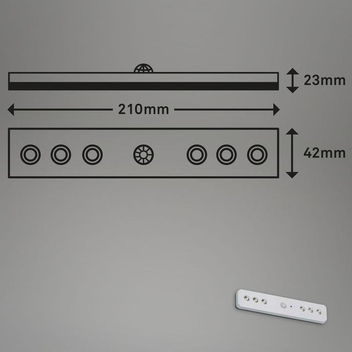 Produktbild Briloner LED Unterbauleuchte, Sensor, titan, 6xLED/0,08W (5 lm)
