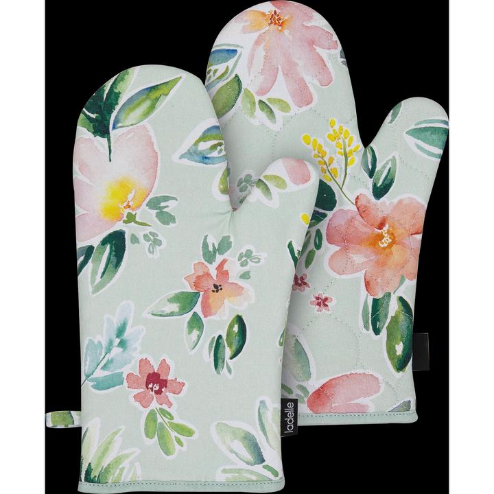 Produktbild Ladelle Ofenhandschuh Chelsea Blumenprint 18x33 cm 2 Stk. (Recycelte Baumwolle)